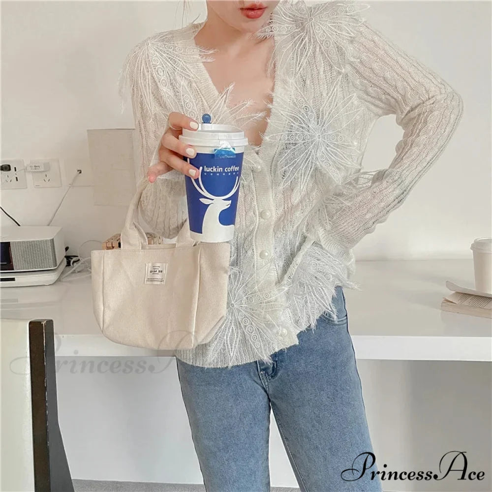 Seductive Stitched Blossom Knitted Top Celebration Blouse