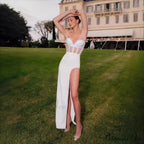 Seductive Transparent Strapless Long Prom Dress