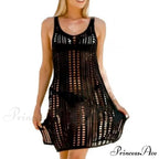 See Through Hollow Out Tunic Robe