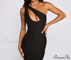 Seize The Moment Charming One Shoulder Mini Dress