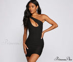 Seize The Moment Charming One Shoulder Mini Dress