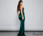 Selena Ruched Stylish Satin Mermaid Dress