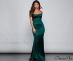 Selena Ruched Stylish Satin Mermaid Dress