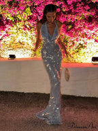 Sequin Backless Hip Package Party Dress