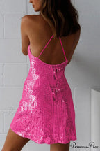 Sequin Crisscross Back Dress