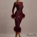 Sequin Mesh Backless Casual Party Dress