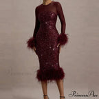 Sequin Mesh Backless Casual Party Dress