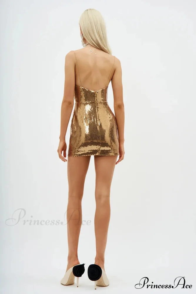 Sequin Wrap Hip Evening Party Dress