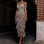 Sequined Sparkly Backless Formal Gown