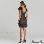 Sequined V-Neck Party Dress