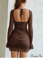 Sequins Backless Mini Party Dress