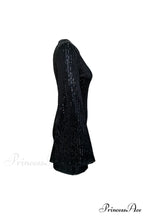 Sequins Flare Sleeve Dress