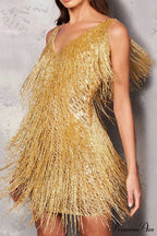 Sequins Tassel Tank Dress