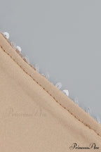 Sequins V Neck Flares Sleeve Pack Hip Dress