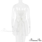 Sexy Backless Bow Mini Dress