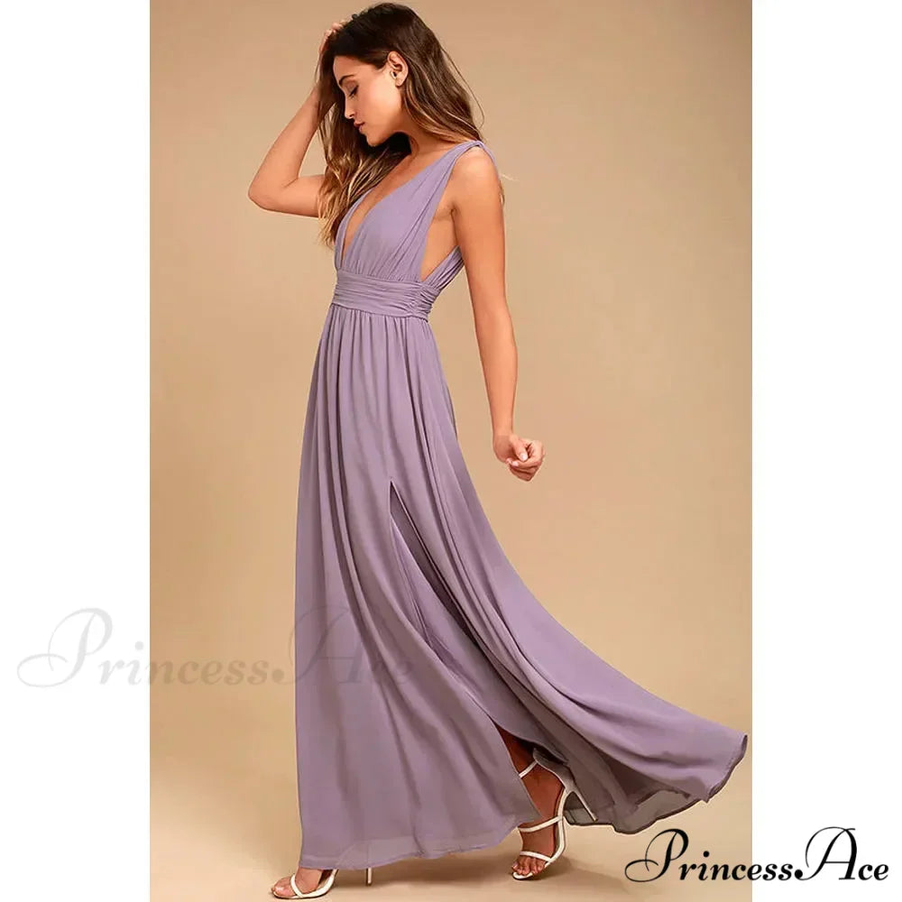 Sexy Backless Mesh Maxi Red Christmas Party Dress