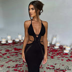 Sexy Backless Wrap Charming Chest Midi Dress