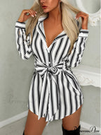 Sexy Bandage Shirt Dress
