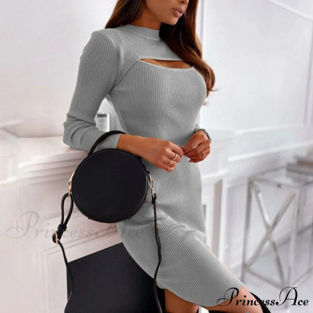 Sexy Fashion Cut Out Slim Party Dress