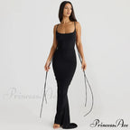 Sexy Floral-applique Backless Elegant Maxi Christmas Party Dress