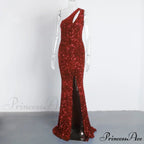 Sexy Hole Cut Out Grey Sparkle Sequins Maxi Dress