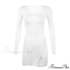 Sexy Lace Bandage Bodycon Short Mini Dress