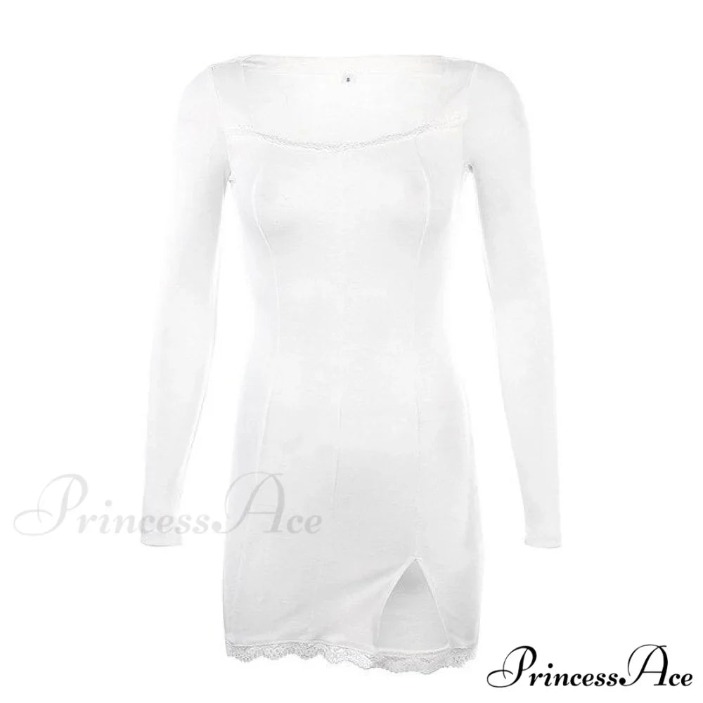 Sexy Lace Bandage Bodycon Short Mini Dress