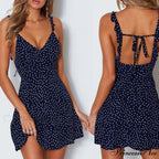 Sexy Ladies High Waist Dot Printing Mini Dresses