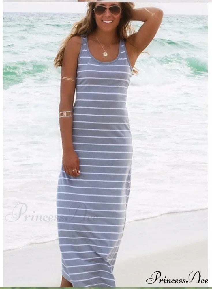 Sexy Lady Stripe Beach Dress