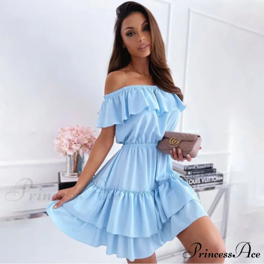 Sexy Mini Short Sleeve Cake Dress