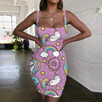 Sexy Money Print Ladies Dresses