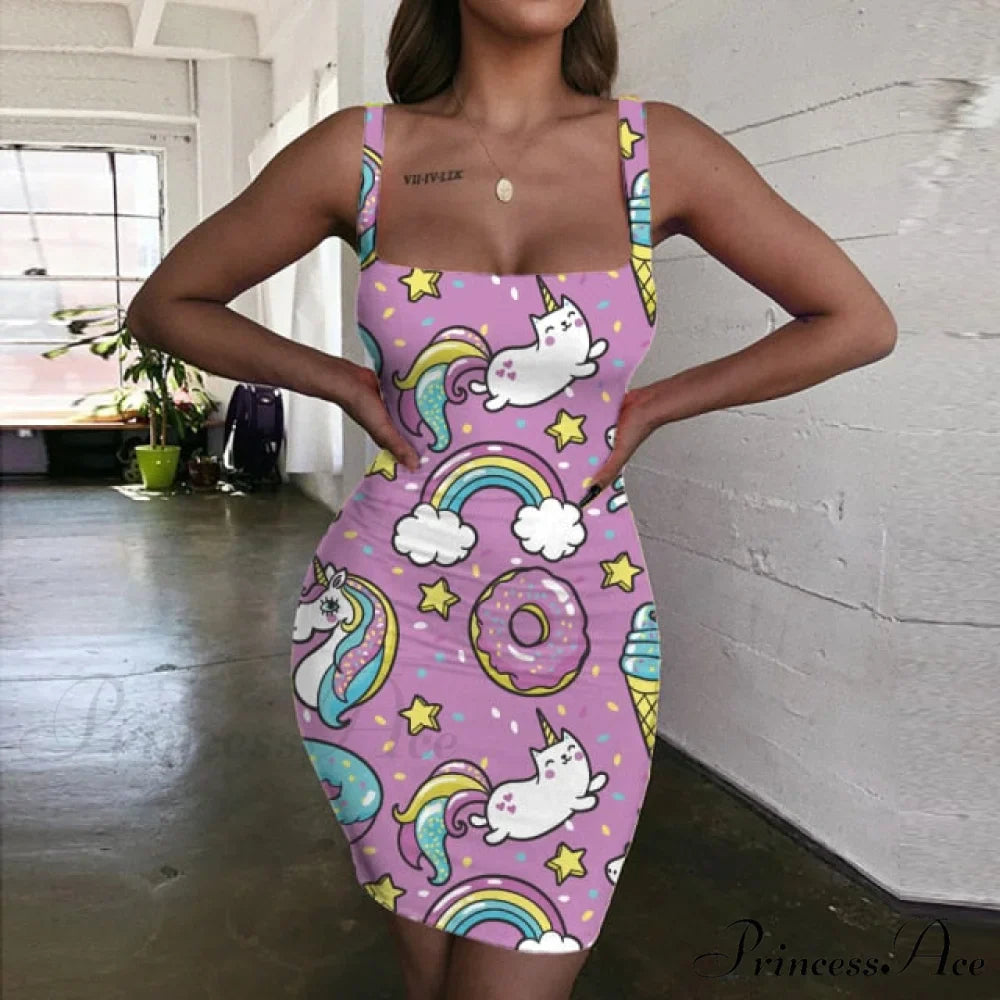 Sexy Money Print Ladies Dresses