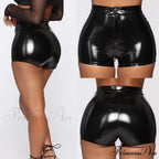 Sexy Nightclub Costumes PU Leather Shorts