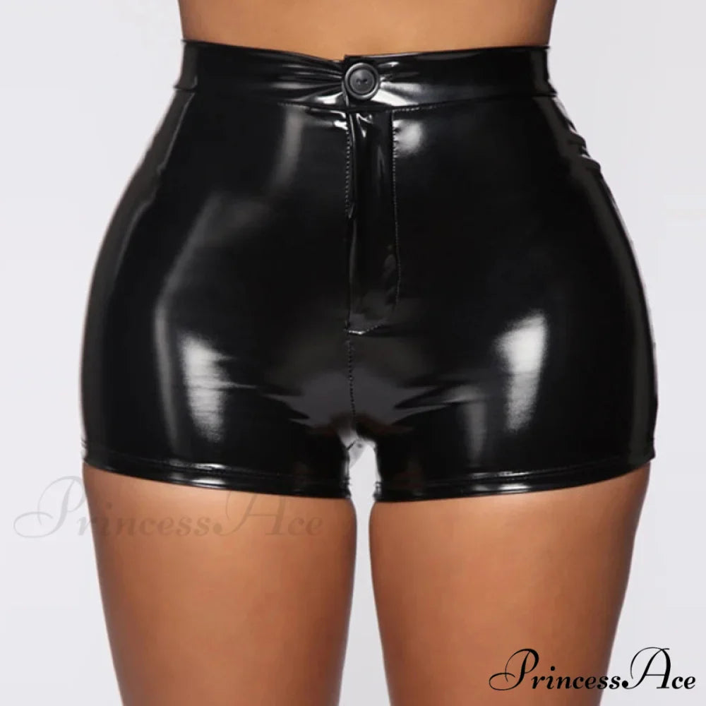 Sexy Nightclub Costumes PU Leather Shorts