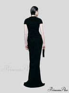 Sexy O Neck Long Sleeve Bow Mini Fall Fluorescent Red Christmas Party Dress