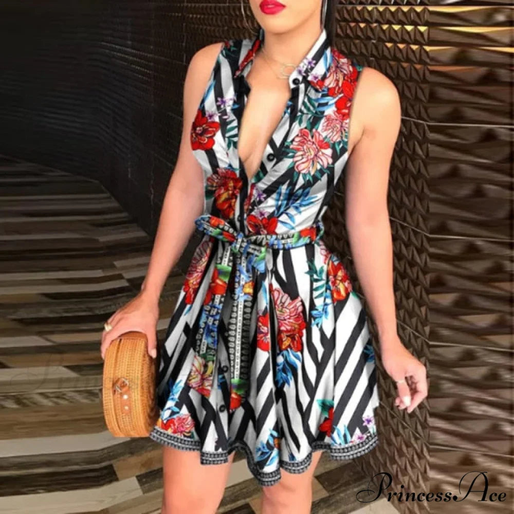 Sexy Party Colorful Print Dress
