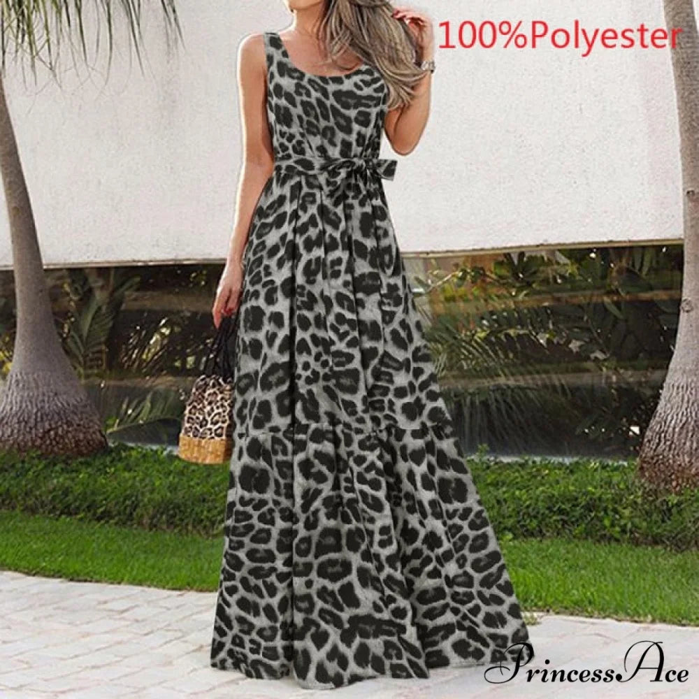 Sexy Party Maxi Sleeveless Floral Print Dress