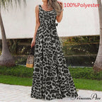 Sexy Party Maxi Sleeveless Floral Print Dress