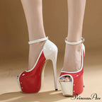Sexy Peep-Toe Party Club Strip Pole-Dance Ultra-High Heels Platform Stiletto Wedding Banquet High Heel