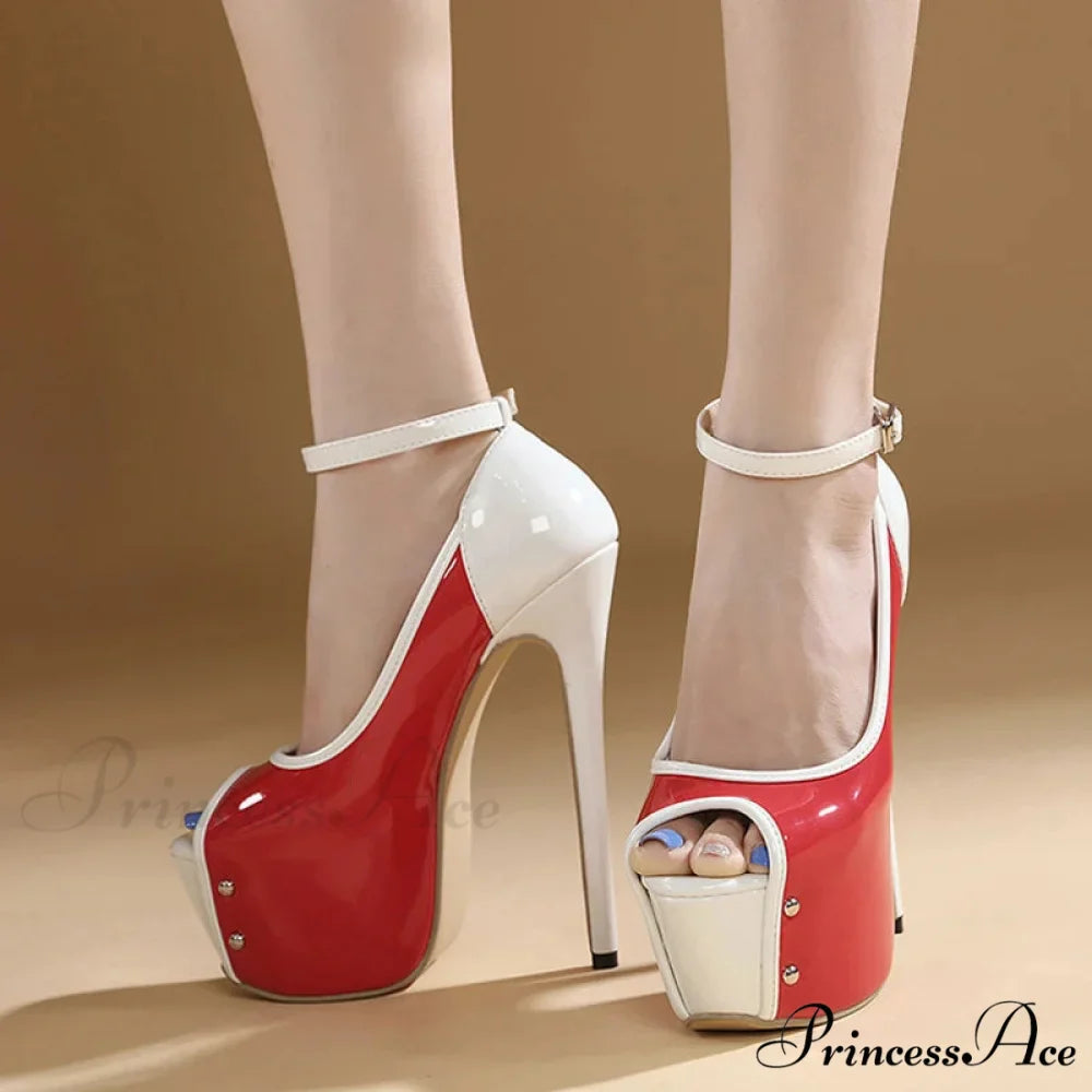 Sexy Peep-Toe Party Club Strip Pole-Dance Ultra-High Heels Platform Stiletto Wedding Banquet High Heel