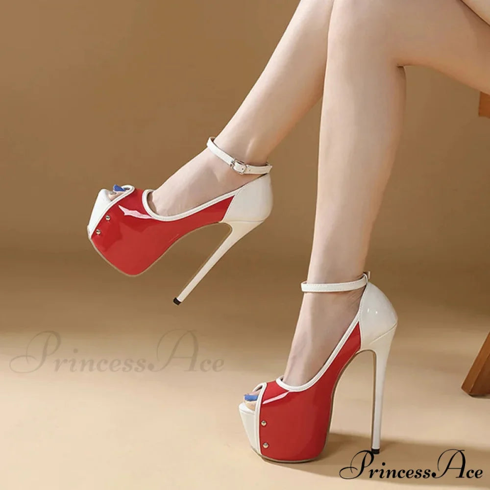 Sexy Peep-Toe Party Club Strip Pole-Dance Ultra-High Heels Platform Stiletto Wedding Banquet High Heel