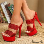 Sexy Peep-Toe Pole-Dance Extreme Platform Handwoven Hemp Summer Narrow-Band High Heel