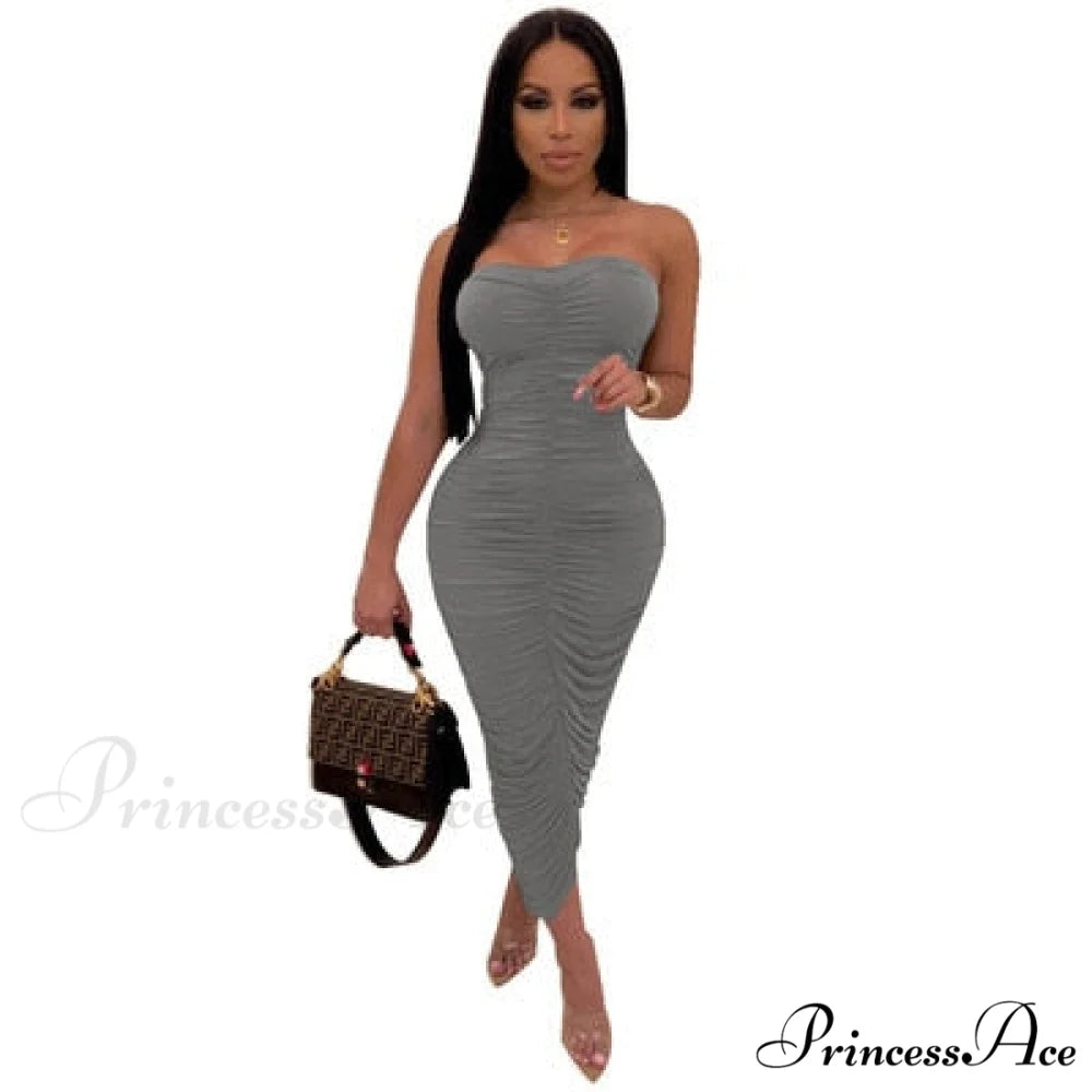 Sexy Pencil Club Casual Party Pleated Dresses