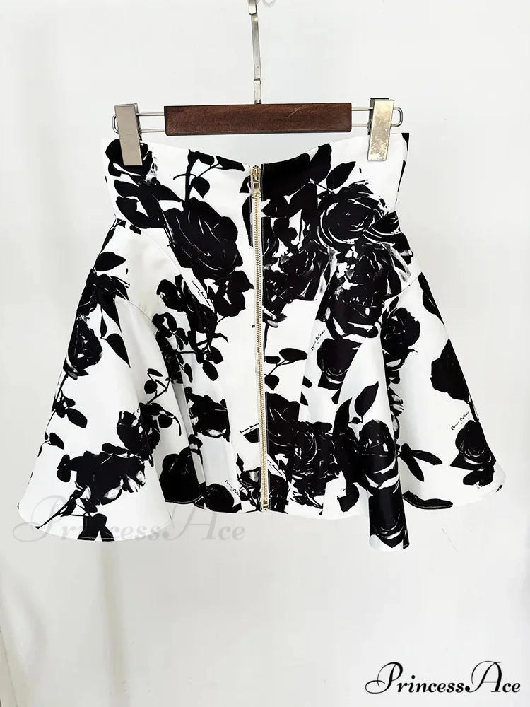 Sexy Skirts Two Piece Set Long Sleeve High Waist Christmas Party Dress