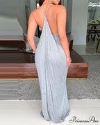 Sexy Sleeveless V Neck Comfortable Spaghetti Strap Dress