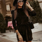 Sexy Slim High Waist Lace Up Mini Dress