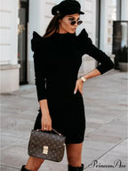 Sexy Slim High Waist Lace Up Mini Dress