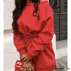 Sexy Slim High Waist Lace Up Mini Dress