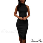 Sexy Slim Party Short Sleeve O-neck Midi Dress