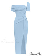 Sexy Square Collar Folds Design Long Dress Short Sleeves Christmas Party Dress